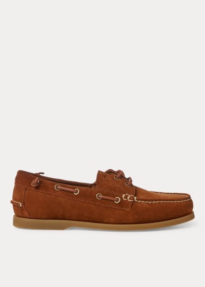 Zapatos De Barco Polo Ralph Lauren Hombre Marrom - Merton Suede - KINAW9853